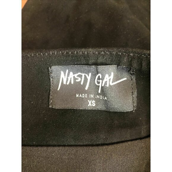 Nasty gal Black Leather  High Waisted Mini Skirt - Picture 9 of 9